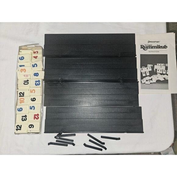 Pressman Rummikub Fast Moving Rummy Tile Game 1990 Edition Complete - Picture 4 of 4